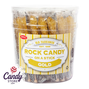 Rock Candy On A Stick Gold Espeez - 36ct