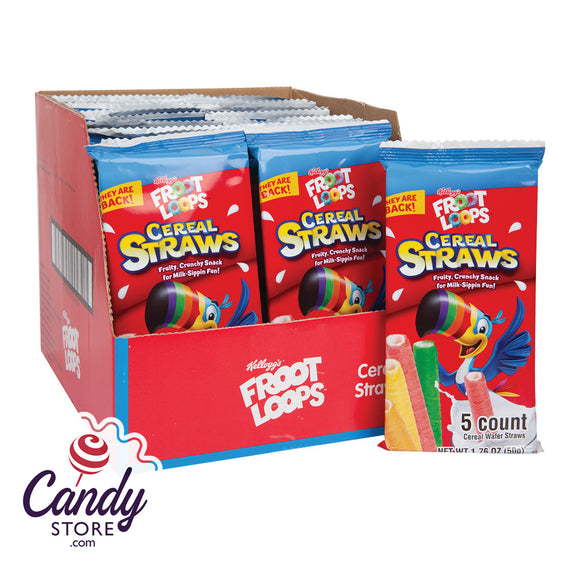 Froot Loops Cereal 5-Piece Straws - 24ct Bags
