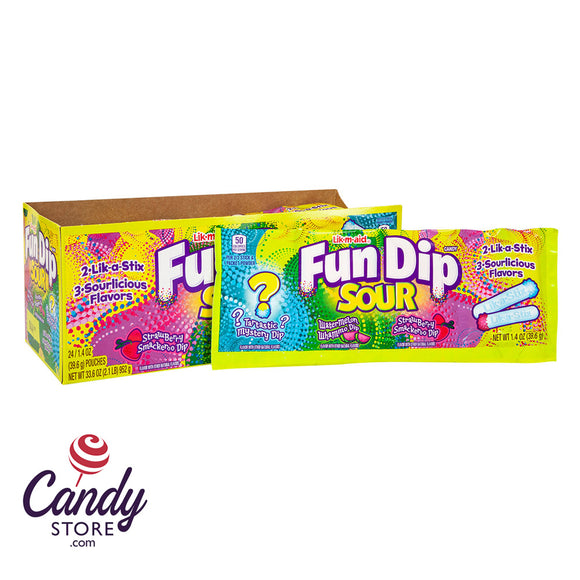 Fun Dip Sour Candy 3-Flavors - 24ct