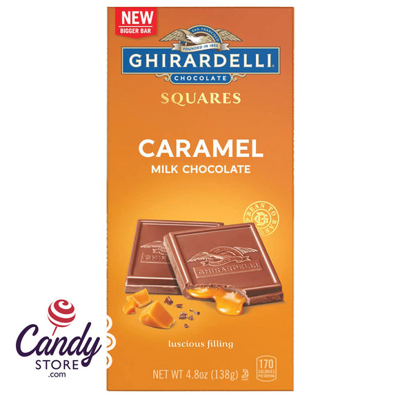 Ghirardelli Caramel Milk Chocolate Squares Bars - 10ct