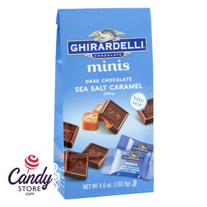 Ghirardelli Sea Salt Caramel Squares Dark Chocolate Small Bags - 24ct