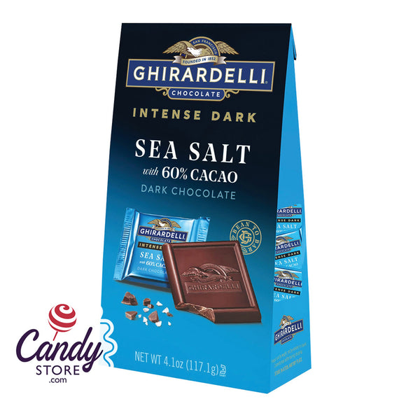 Ghirardelli Intense Dark Chocolate Sea Salt 60% Cacao Stand-Up Bags - 6ct