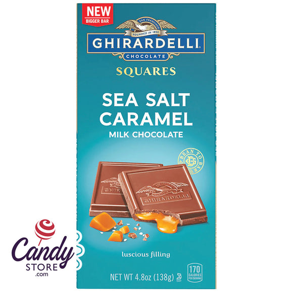 Ghirardelli Milk Chocolate Sea Salt Caramel Squares Bars - 10ct