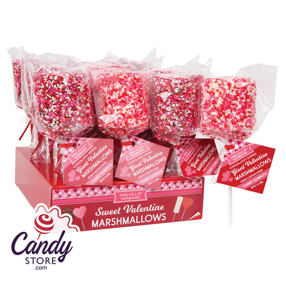 Giant Confetti Marshmallow Lollipops - 12ct