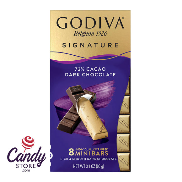 Mini Godiva Bars Dark Chocolate 72% - 12ct