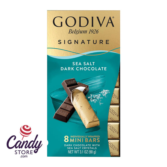 Mini Godiva Bars Dark Chocolate Sea Salt - 12ct