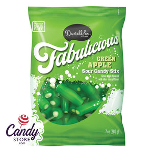 Green Apple Darrell Lea Sour Candy Stix - 8ct Bags