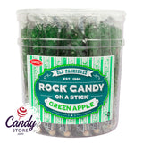 Green Apple Rock Candy Crystal Sticks - 36ct Jar
