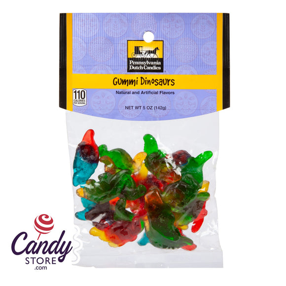 Gummy Dinosaurs Candy - 12ct Peg Bags