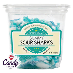 Gummy Sour Sharks Blue - 12ct Tubs