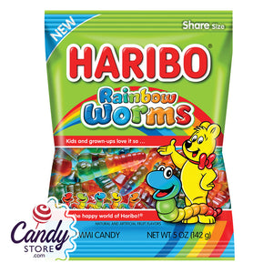 Haribo Rainbow Gummy Worms - 12ct Bags
