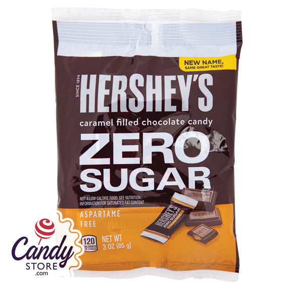 Hershey's Zero Sugar Chocolate w Caramel - 12ct Peg Bags 