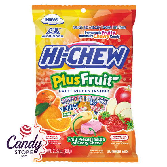 Hi-Chew Plus Fruit Candy - 6ct Peg Bags