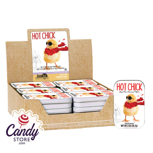 Hot Chick Cinnamon Mints - 18ct Tins