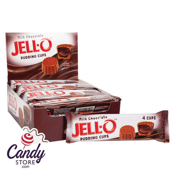 JellO Milk Chocolate Pudding Cups 4 Piece 12ct