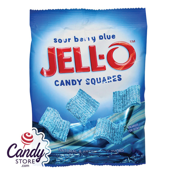 Jell-O Sour Berry Blue Candy Squares Bag - 12ct