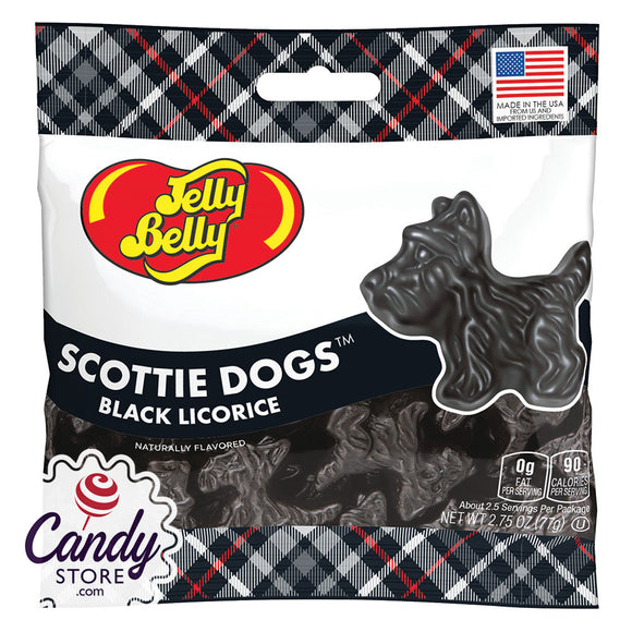 Scottie Dogs Black Licorice Jelly Belly - 12ct