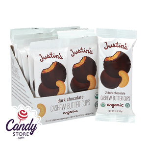 Justin's Dark Chocolate Cashew Peanut Butter Cups 2-Pack - 12ct