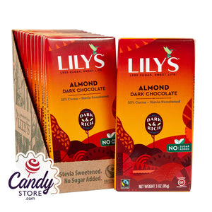 Lily's Almond 55% Dark Chocolate Bars - 12ct
