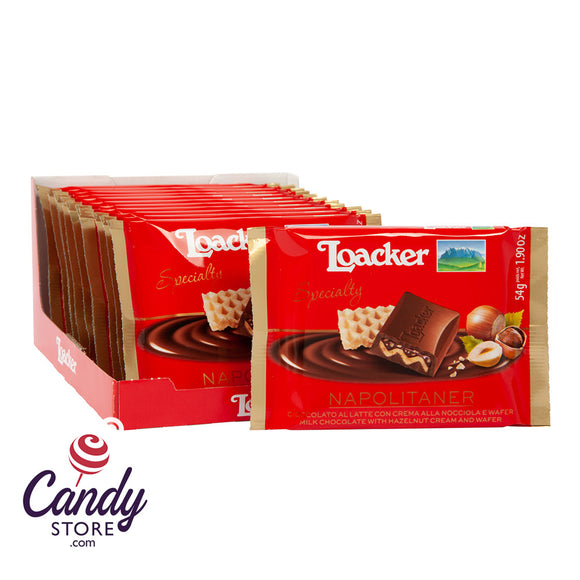 Loacker Napolitaner Hazelnut Cream & Wafer Milk Chocolate Bars - 12ct