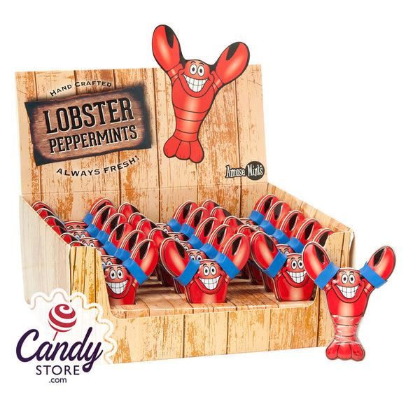 Lobster Sugar Free Amusemints Peppermint Mints 0.44oz Tins - 18ct CandyStore.com