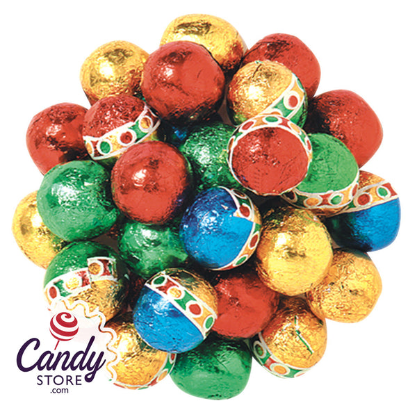 8月限定値下げSUPER CHRYSTALATE BALLS Milk Chocolate Christmas Foiled Balls Madelaine 10lb - CandyStore.com