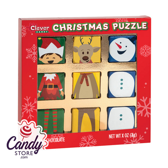 Milk Chocolate Christmas Puzzles 9-Piece - 24ct Boxes