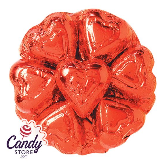 Milk Chocolate Foiled Red Hearts Madelaine - 10lb