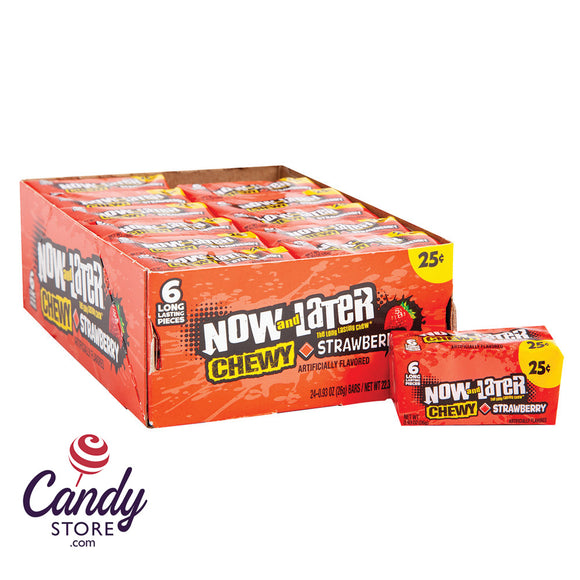 Now & Later Strawberry Candy - 24ct