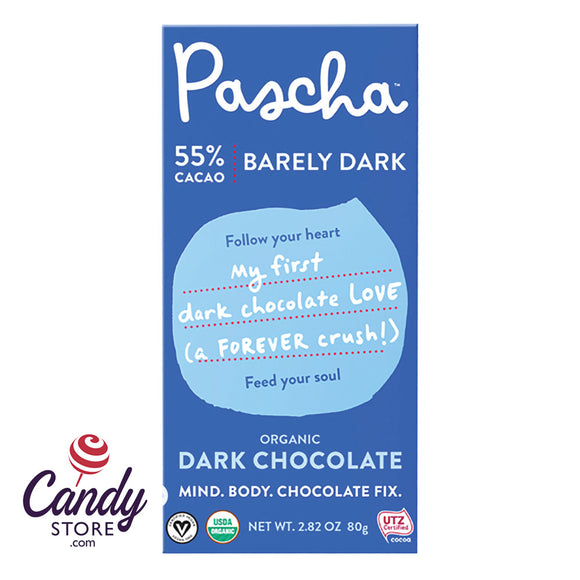 Pascha Dark Chocolate Bars 55% Organic Cacao Organic - 10ct