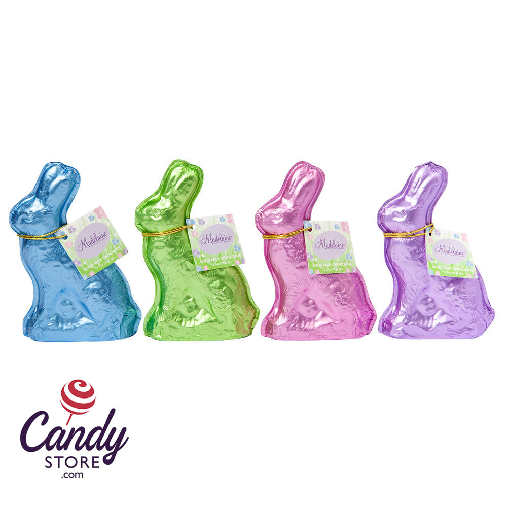 Pastel Chocolate Rabbits Assorted Foil 12ct - CandyStore.com