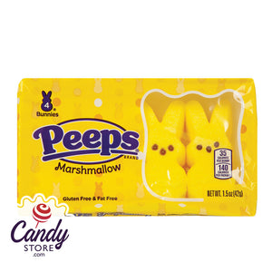 Peeps Yellow Bunnies 4-Piece Tray - 24ct
