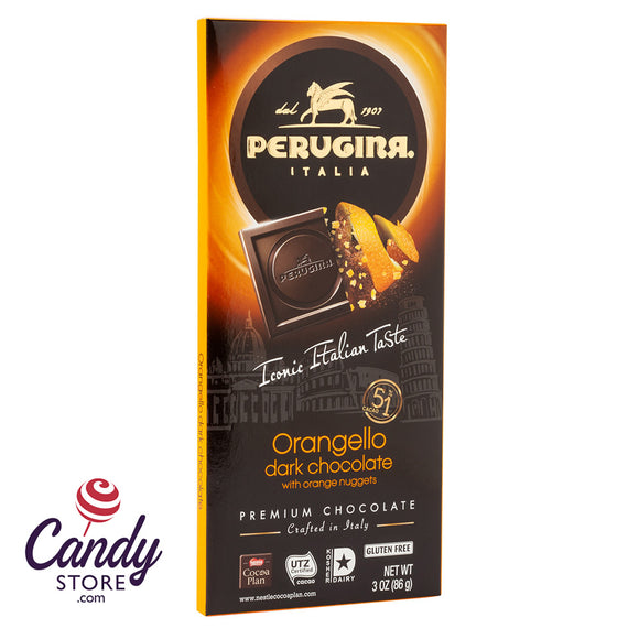 Dark Chocolate Orangello Bars w Orange Nuggets Perugina - 12ct