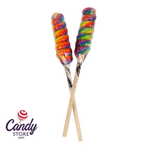 Rainbow Twist Lollipops Candy - 72ct