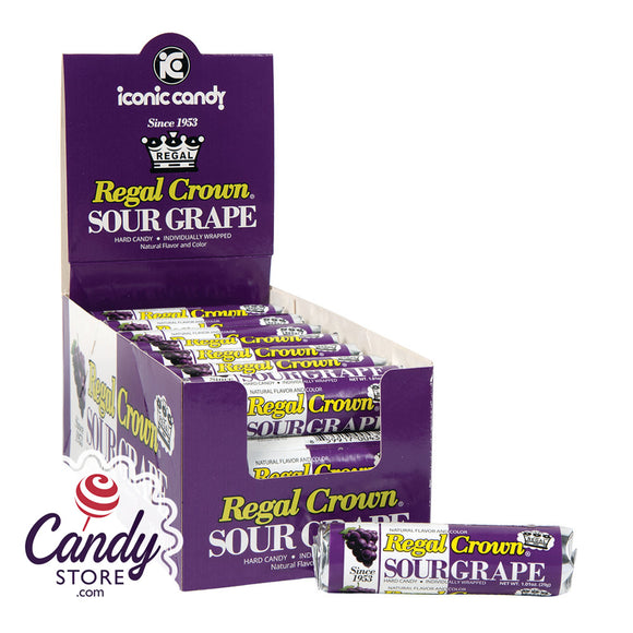 Regal Crown Sour Grape Candy Rolls - 24ct