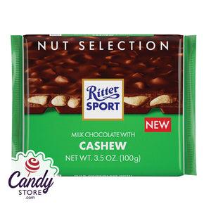 Ritter Sport Cashew Milk Chocolate Bars - 12ct