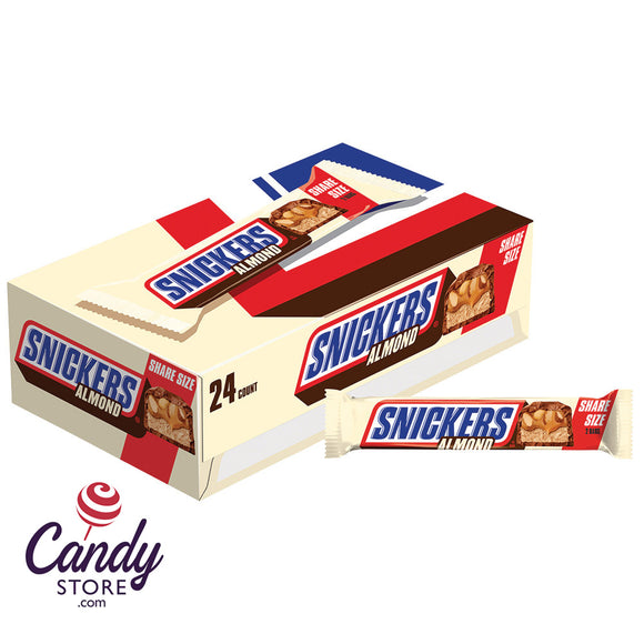 Snickers Almond King Size Candy Bars - 24ct