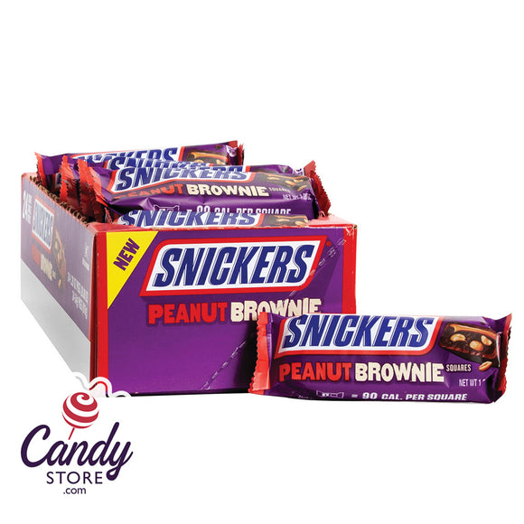 Snickers Peanut Brownie Squares Candy - 24ct