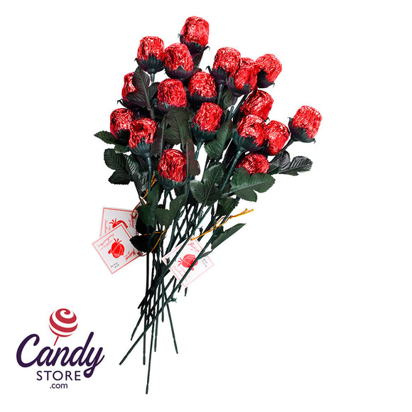 Red Roses Solid Chocolate - 48ct