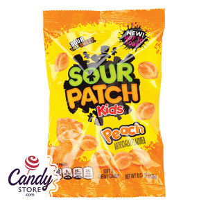 Sour Patch Kids Peaches Candy - 12ct Peg Bags