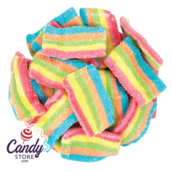 Sour Rainbow Belt Candy Bites Vidal - 2.2lb Bulk