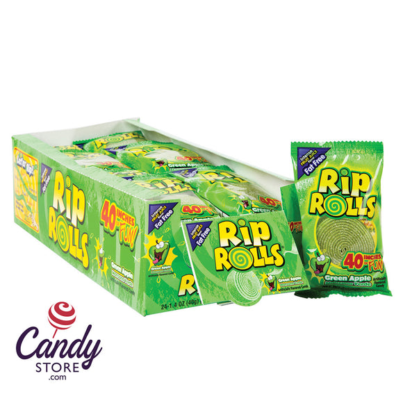 Sour Rip Rolls Apple Candy - 24ct