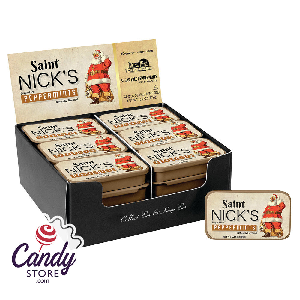 St. Nick's Peppermints Candy Mints 24ct Tins