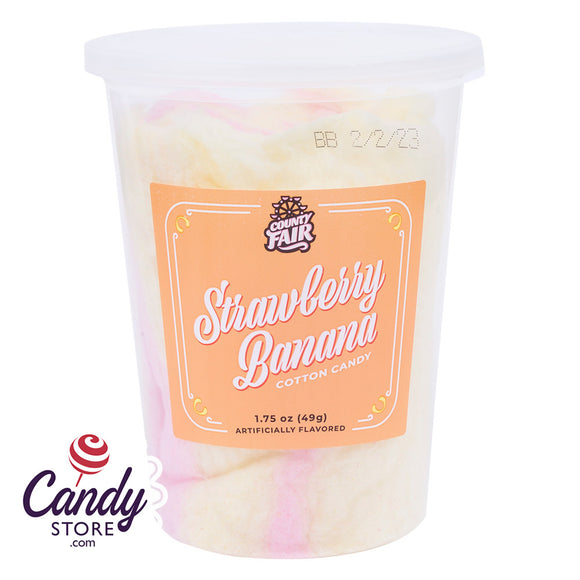 Strawberry Banana County Fair Cotton Candy - 12ct Tubs