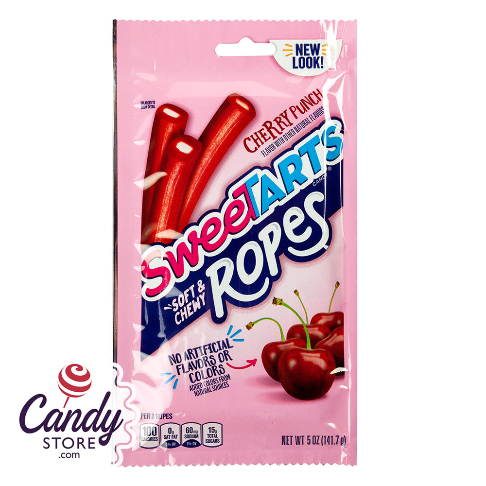 Sweetarts Chewy Ropes Cherry Punch 12ct Peg Bags - CandyStore.com