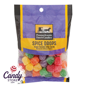 Spice Drops Sugar Sanded Jelly Candies - 12ct Peg Bags