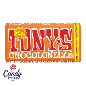 Tony's Chocolonely 32% Milk Chocolate Caramel Sea Salt Large - 15ct Bars
