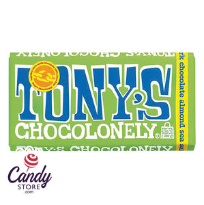 Tony's Chocolonely 51% Dark Chocolate Almond Sea Salt Large - 15ct Bars