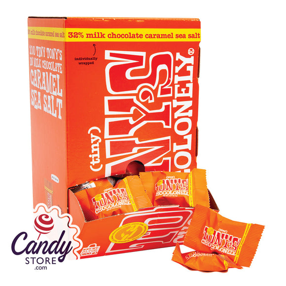 Tony s Choc Milk Caramel Sea Salt Tinys 100ct Bars CandyStore tony-s-choc-milk-caramel-sea-salt-tinys-100ct-bars-candystore