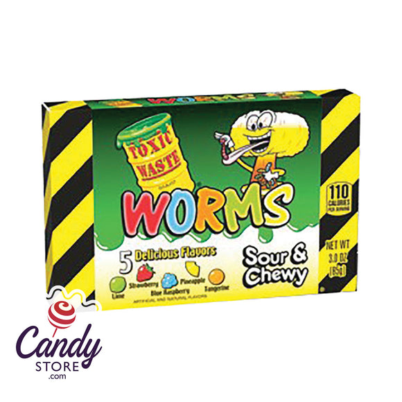Toxic Waste Sour Gummy Worms - 12ct Boxes